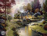 Thomas Kinkade Stillwater Cottage painting